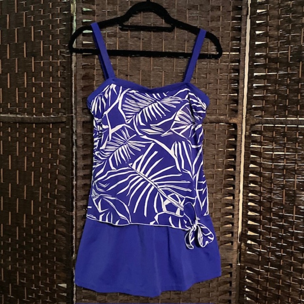 MAXINE OF HOLLYWOOD swim suit purplish blue